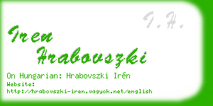 iren hrabovszki business card